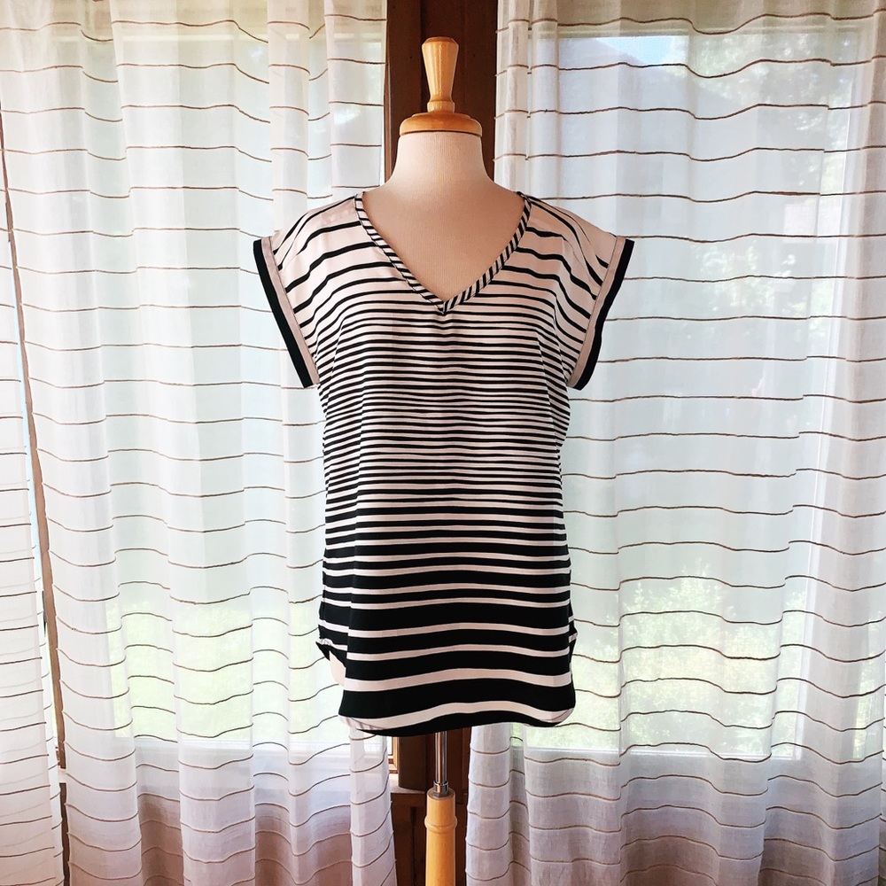 Black and white blouse